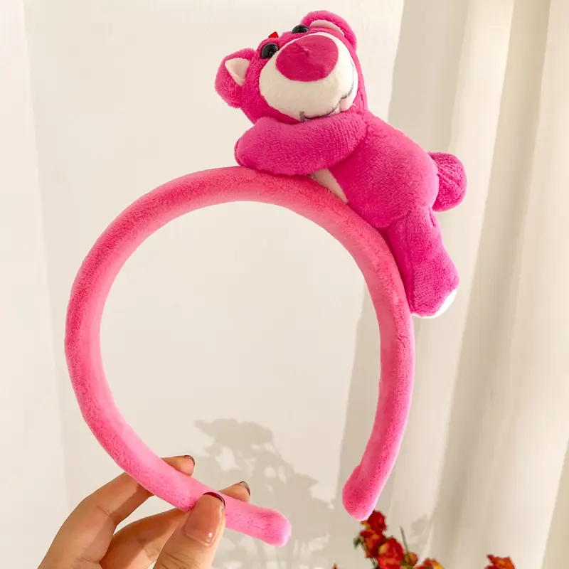 Red Plush Bear & Star Headband with Bow - Image 109