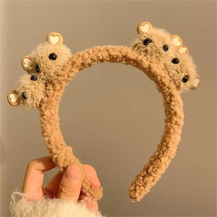 Red Plush Bear & Star Headband with Bow - Image 12