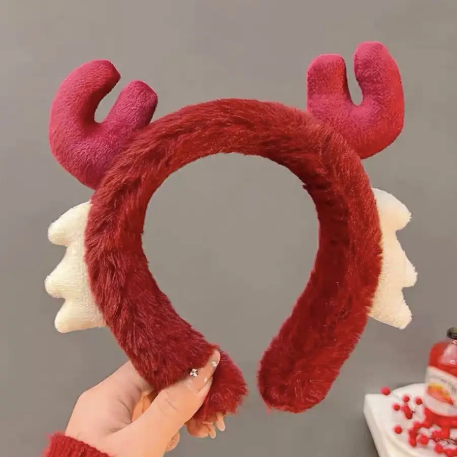 Red Plush Bear & Star Headband with Bow - Image 154