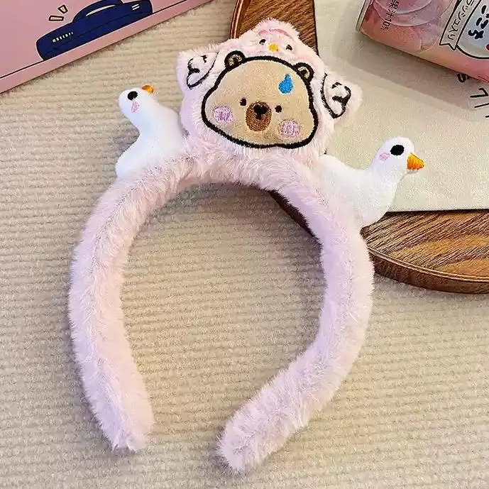Red Plush Bear & Star Headband with Bow - Image 155