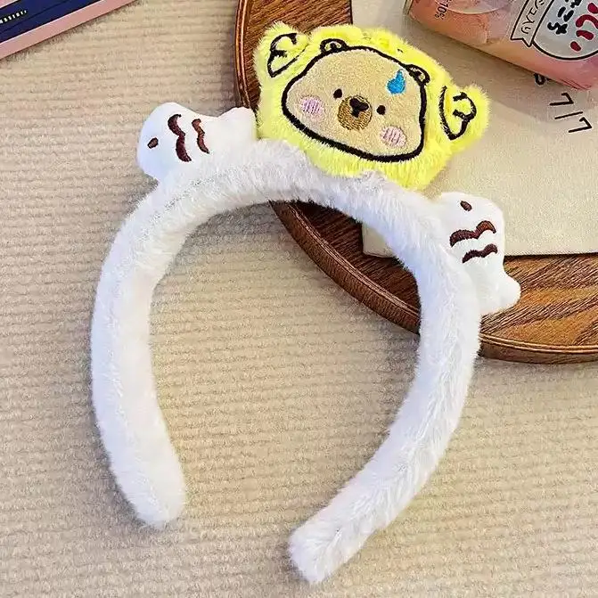 Red Plush Bear & Star Headband with Bow - Image 156
