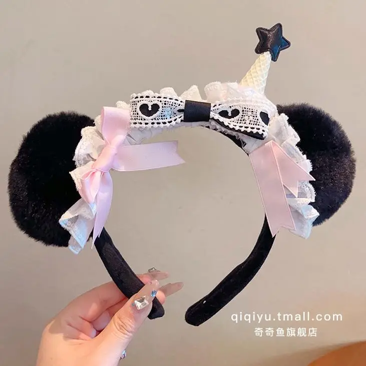 Red Plush Bear & Star Headband with Bow - Image 163