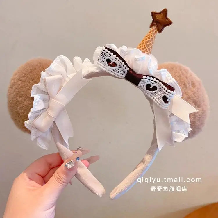 Red Plush Bear & Star Headband with Bow - Image 164