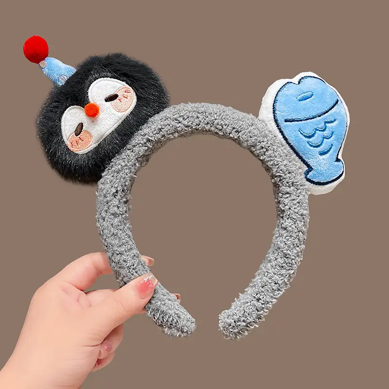 Red Plush Bear & Star Headband with Bow - Image 165