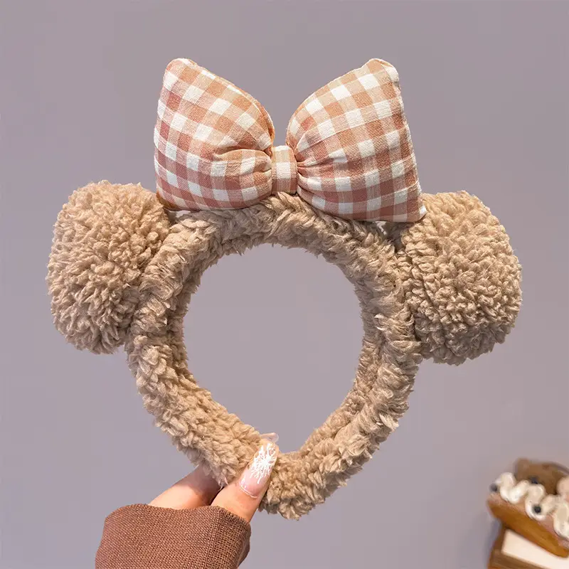 Red Plush Bear & Star Headband with Bow - Image 17