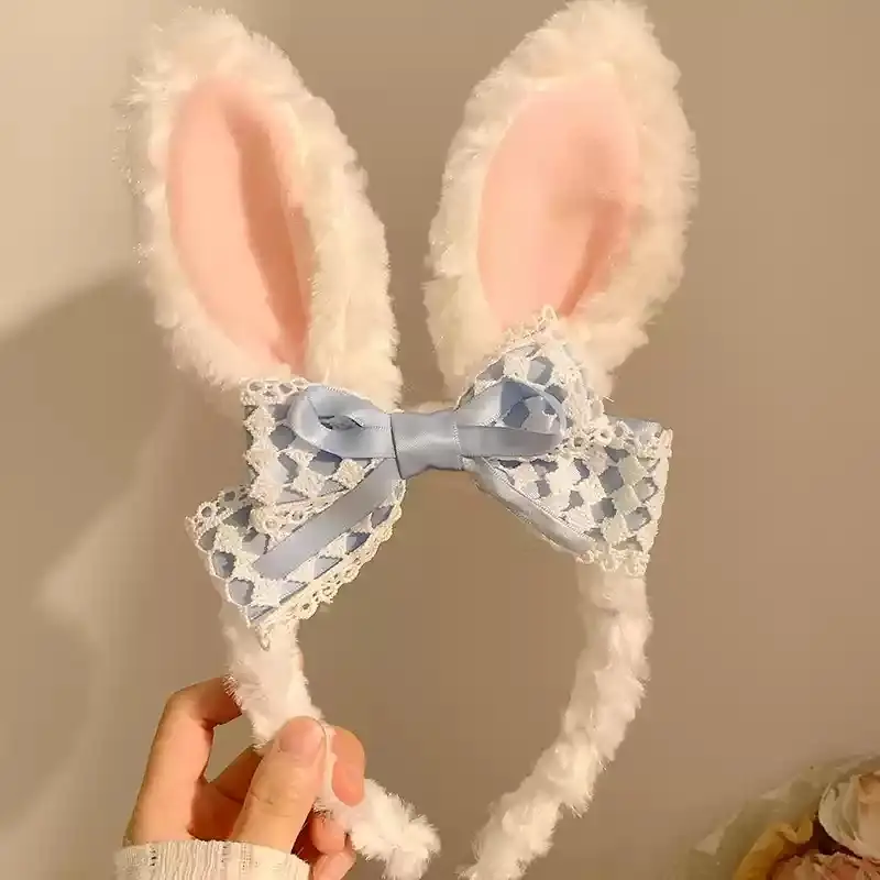 Red Plush Bear & Star Headband with Bow - Image 174