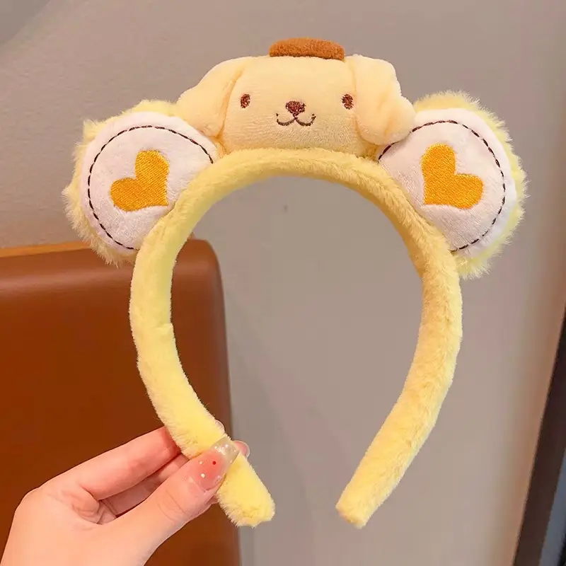 Red Plush Bear & Star Headband with Bow - Image 179