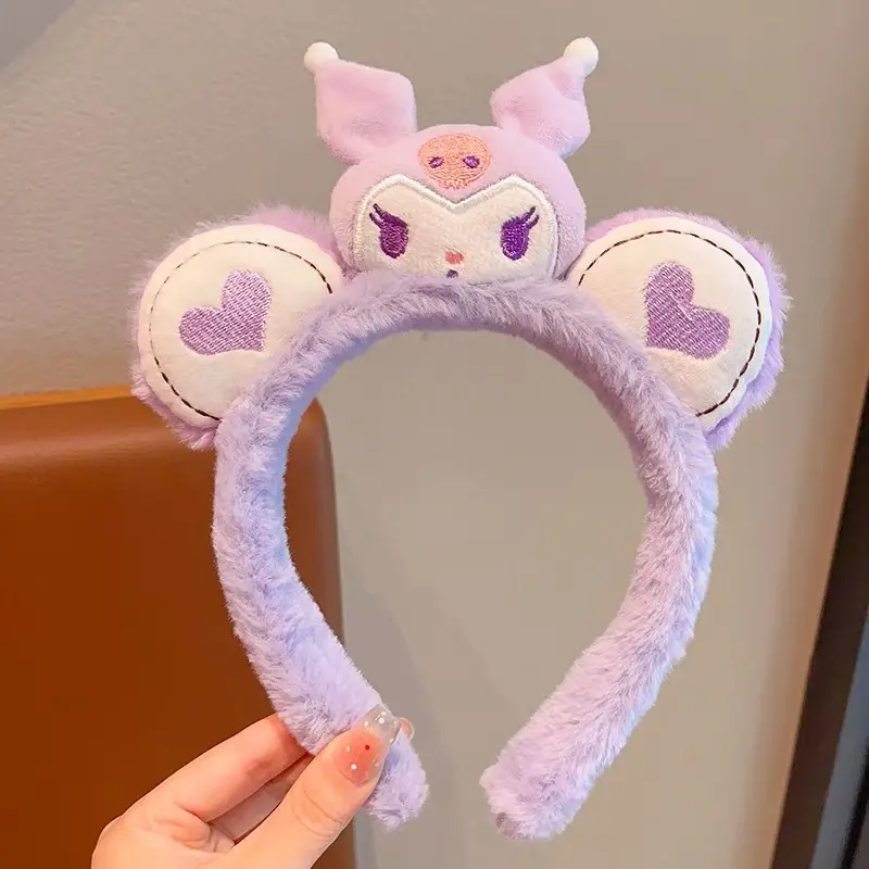 Red Plush Bear & Star Headband with Bow - Image 180