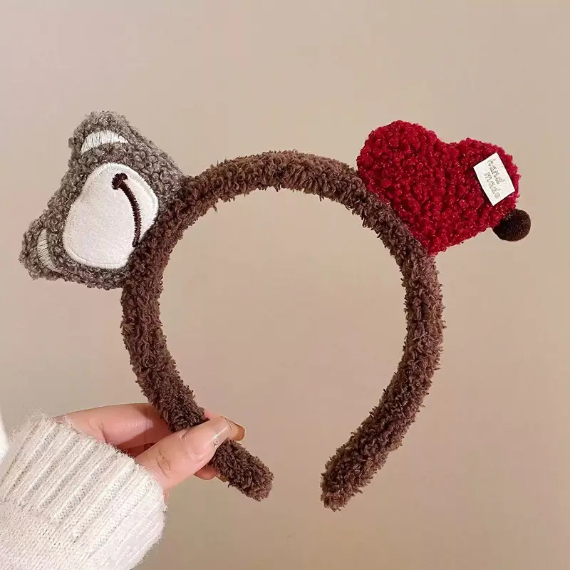 Red Plush Bear & Star Headband with Bow - Image 20