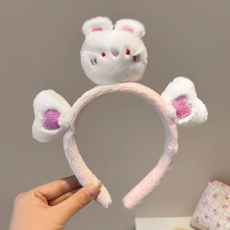 Red Plush Bear & Star Headband with Bow - Image 198