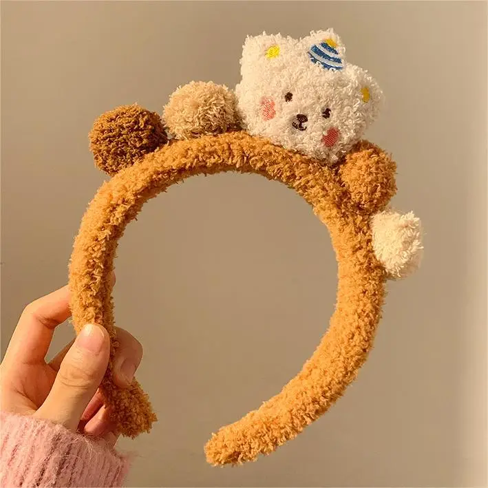 Red Plush Bear & Star Headband with Bow - Image 203