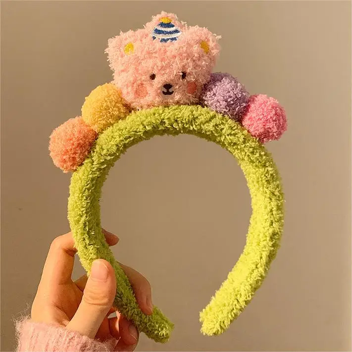 Red Plush Bear & Star Headband with Bow - Image 204