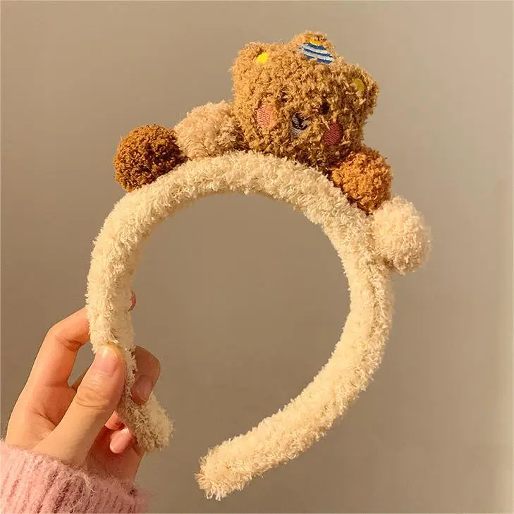 Red Plush Bear & Star Headband with Bow - Image 206