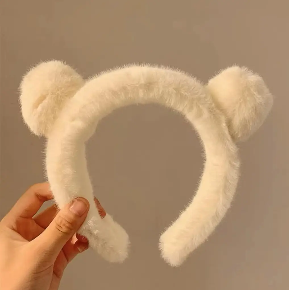 Red Plush Bear & Star Headband with Bow - Image 3
