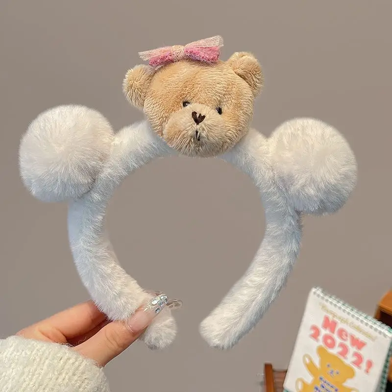 Red Plush Bear & Star Headband with Bow - Image 33