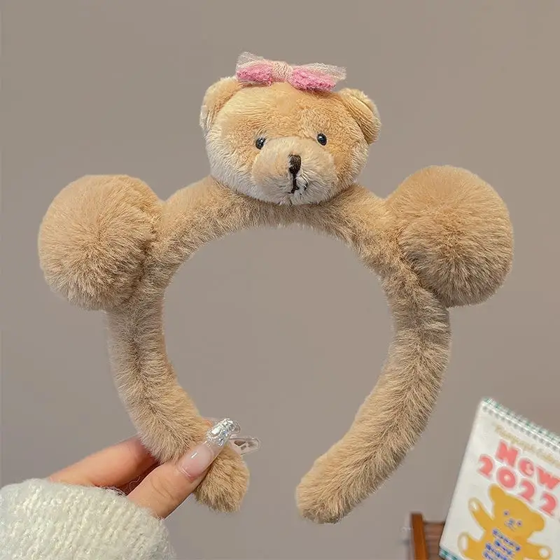 Red Plush Bear & Star Headband with Bow - Image 34