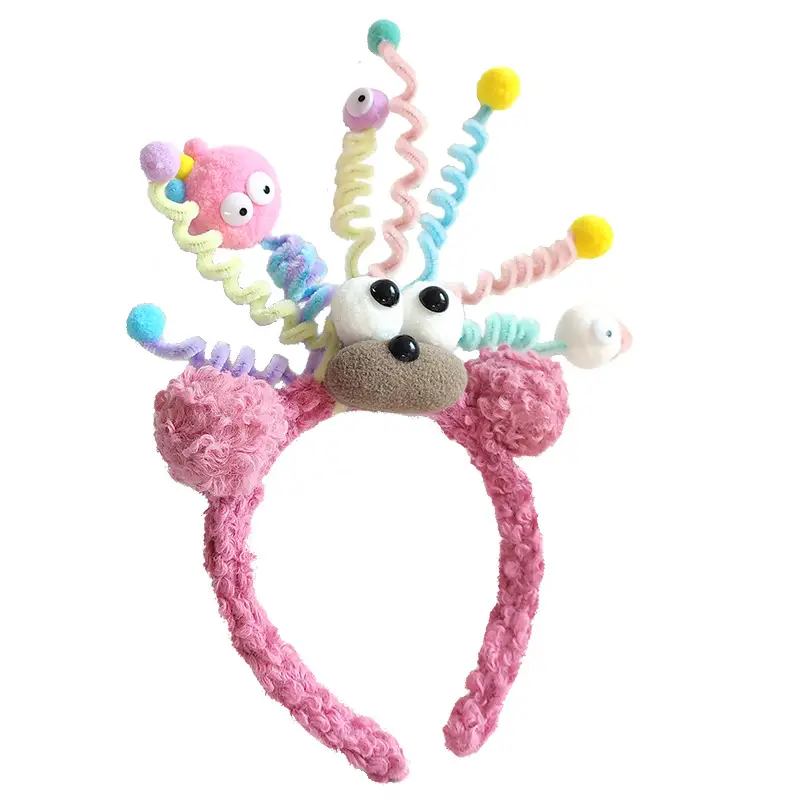 Red Plush Bear & Star Headband with Bow - Image 39