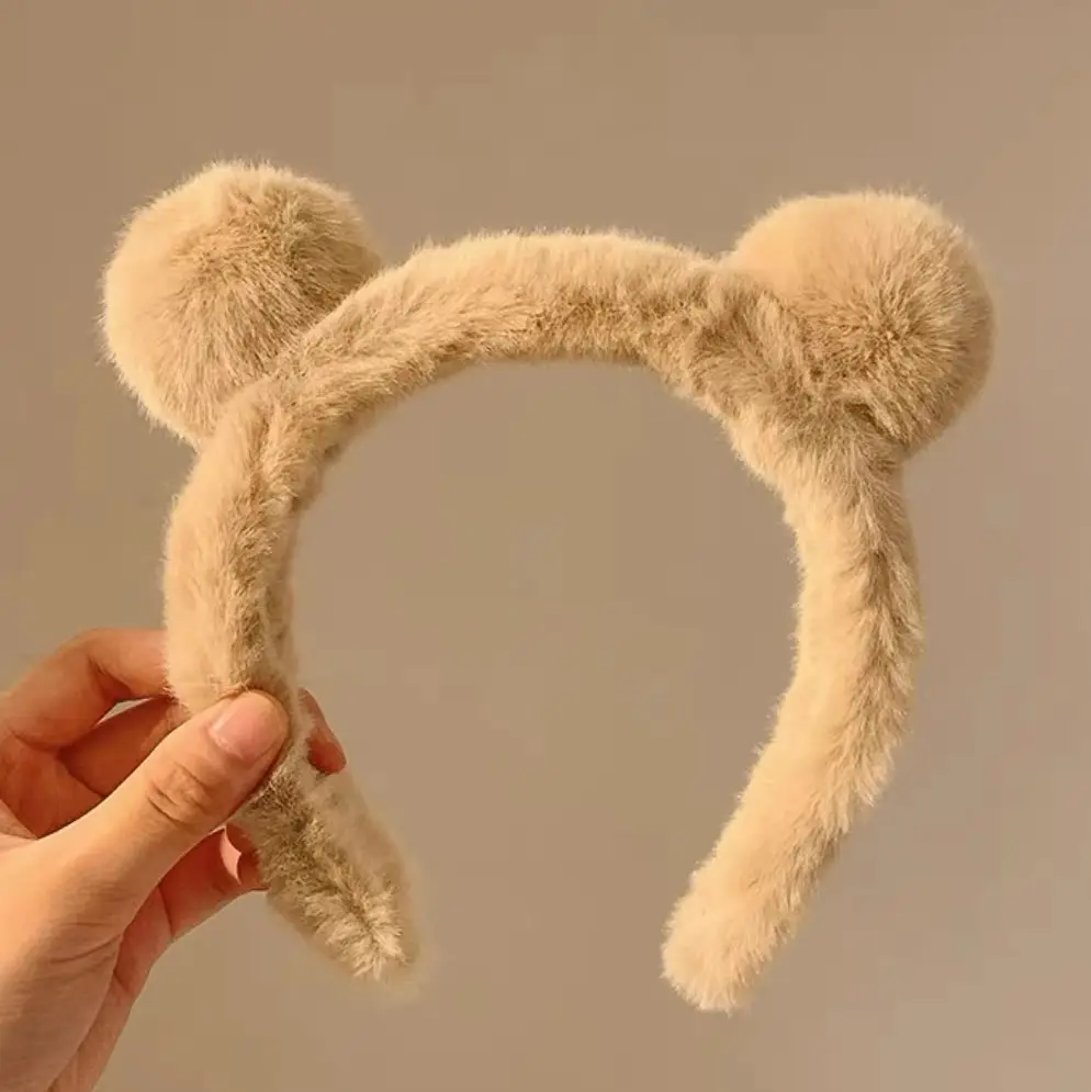 Red Plush Bear & Star Headband with Bow - Image 4