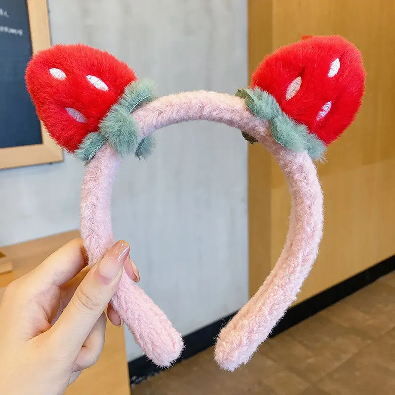 Red Plush Bear & Star Headband with Bow - Image 57