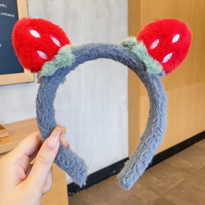 Red Plush Bear & Star Headband with Bow - Image 59