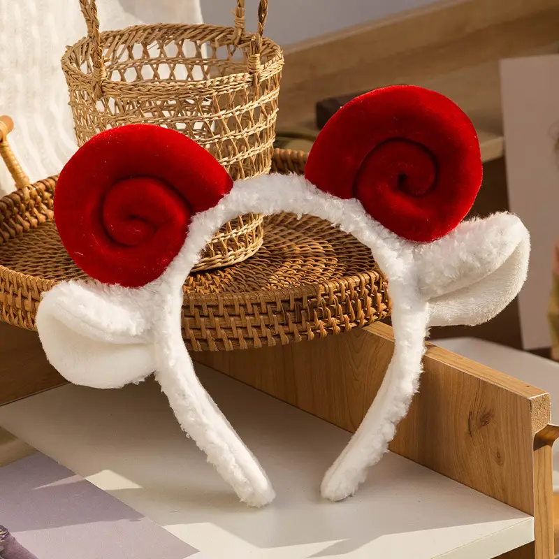 Red Plush Bear & Star Headband with Bow - Image 78