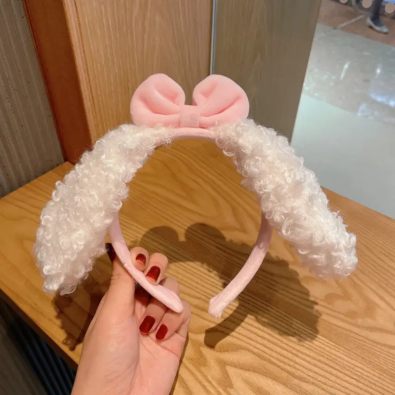 Red Plush Bear & Star Headband with Bow - Image 90