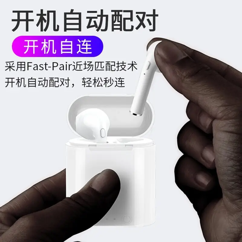 Mini Wireless Bluetooth Headset White Long Lasting - Image 2
