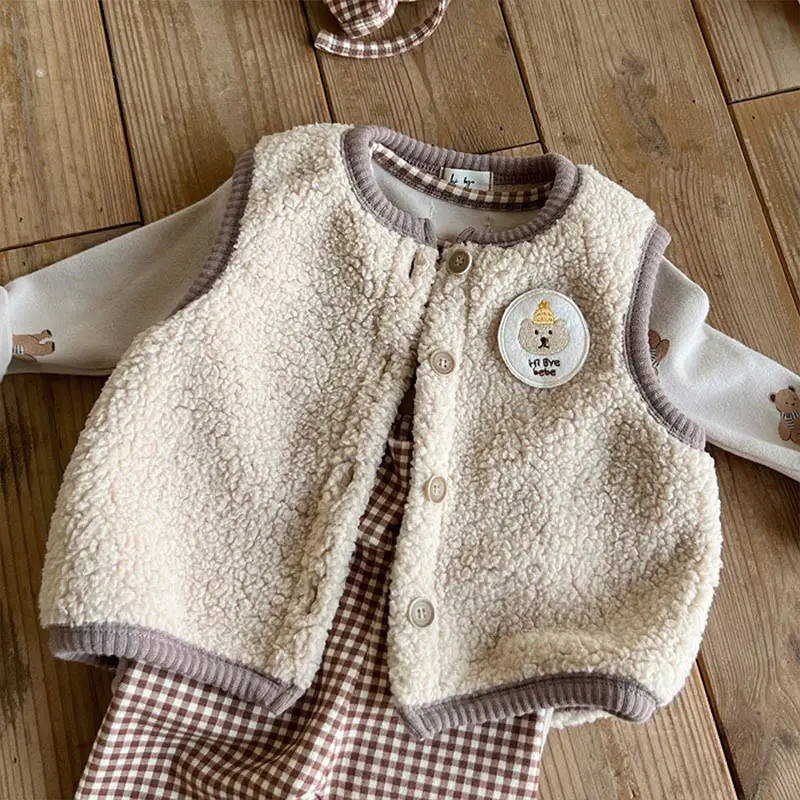Korean Style Fleece Vest for Boys Girls Winter Warm