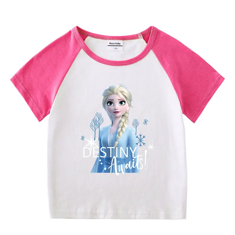 2023 Frozen Print Boys Girls T-Shirt Shorts Set - Image 18