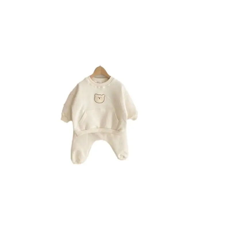 Korean Style Striped Bear Head Jumpsuit for Baby