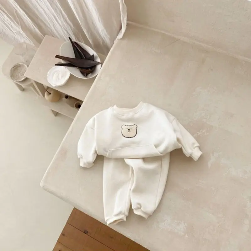 Korean Style Striped Bear Head Jumpsuit for Baby — feature 7