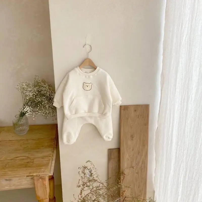 Korean Style Striped Bear Head Jumpsuit for Baby — feature 8