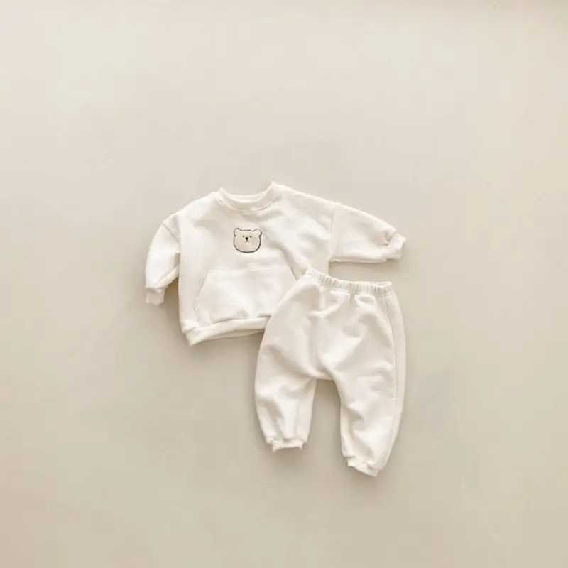 Korean Style Striped Bear Head Jumpsuit for Baby