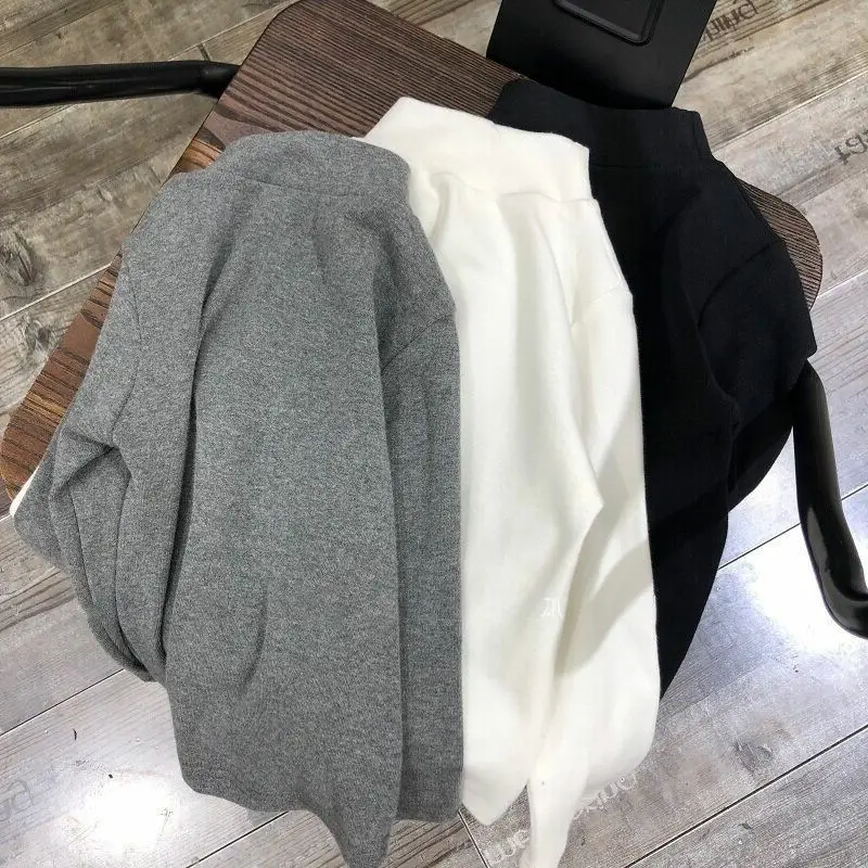 Men's Navy Blue Cotton High Collar T-Shirt — feature 5
