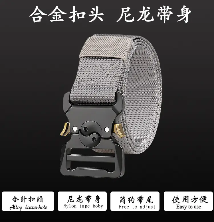 Men's Tactical Nylon Belt Brown 3.8" Military Fan β feature 4