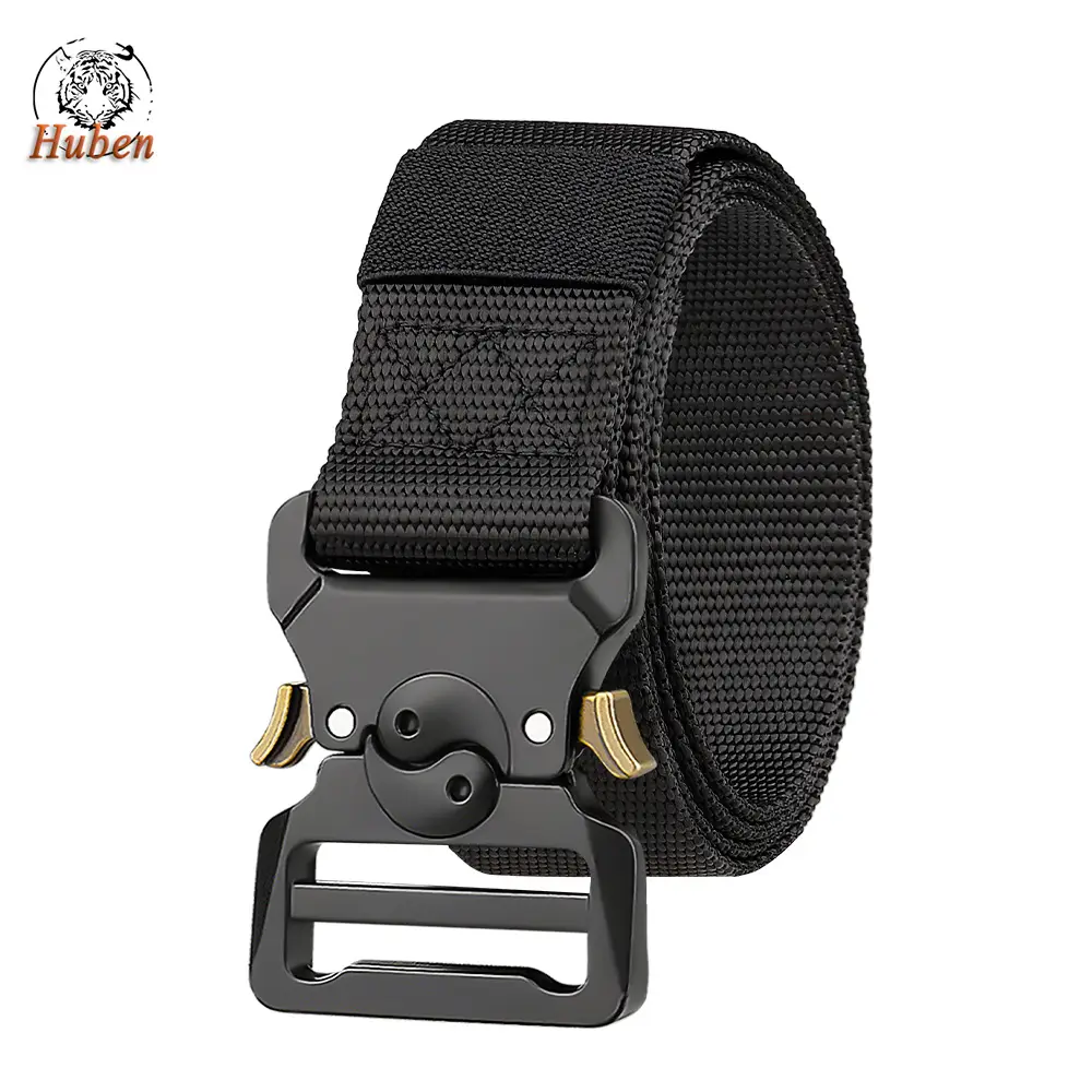 Men's Tactical Nylon Belt Brown 3.8" Military Fan