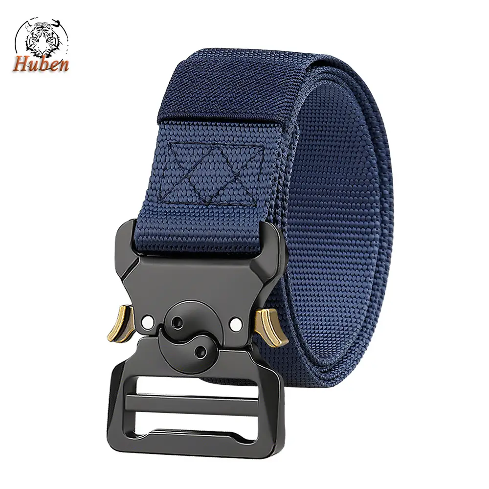 Men's Tactical Nylon Belt Brown 3.8" Military Fan - Image 5