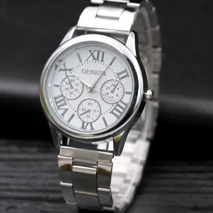 Geneva Rome Steel Band Men's Quartz Watch - Image 7