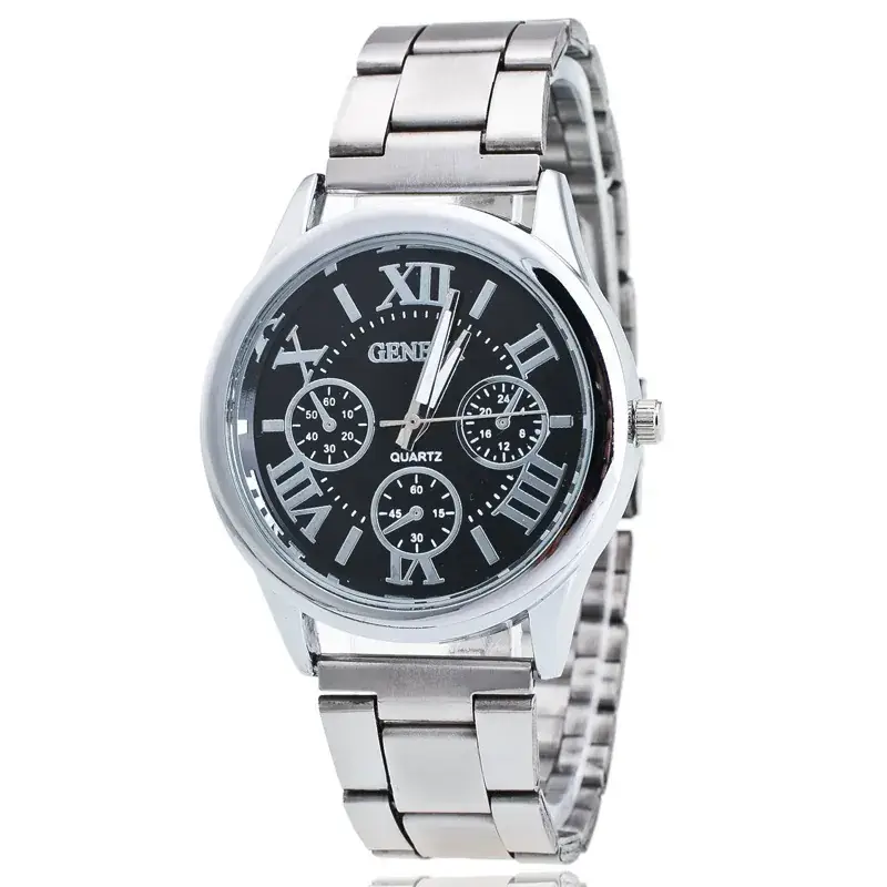 Geneva Rome Steel Band Men's Quartz Watch - Image 3