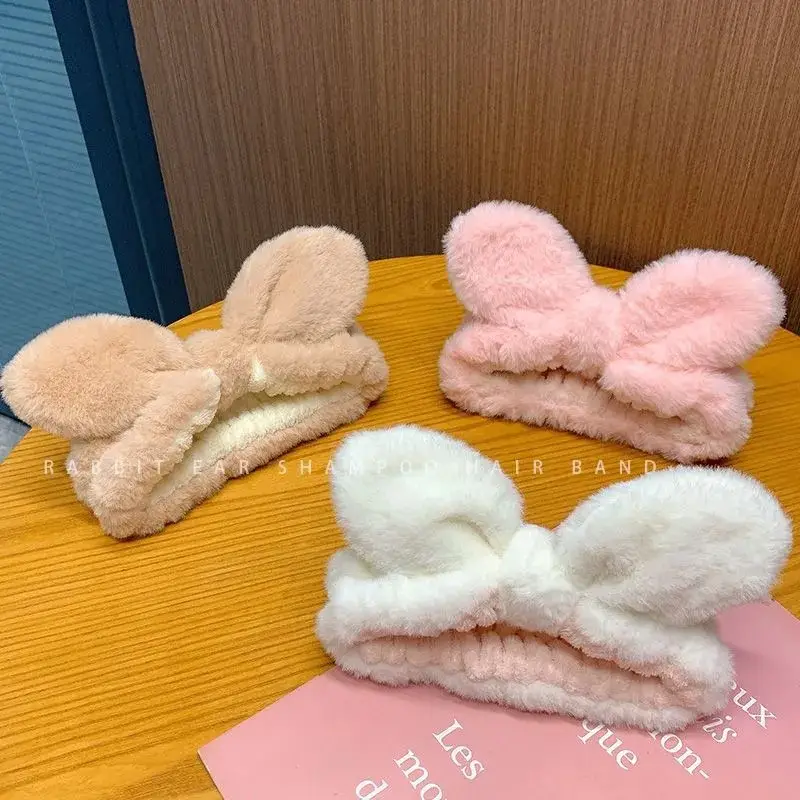 Rabbit Ear Plush Hair Band for Women