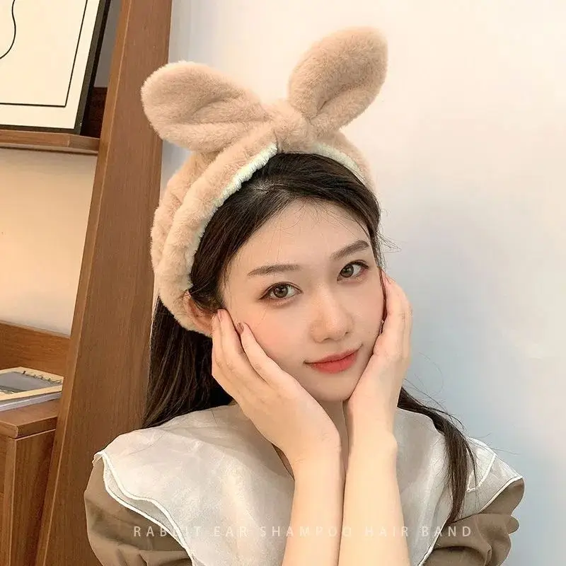 Rabbit Ear Plush Hair Band for Women