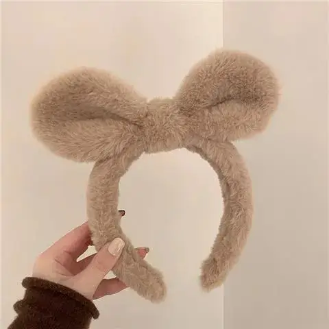 Rabbit Ear Plush Hair Band for Women