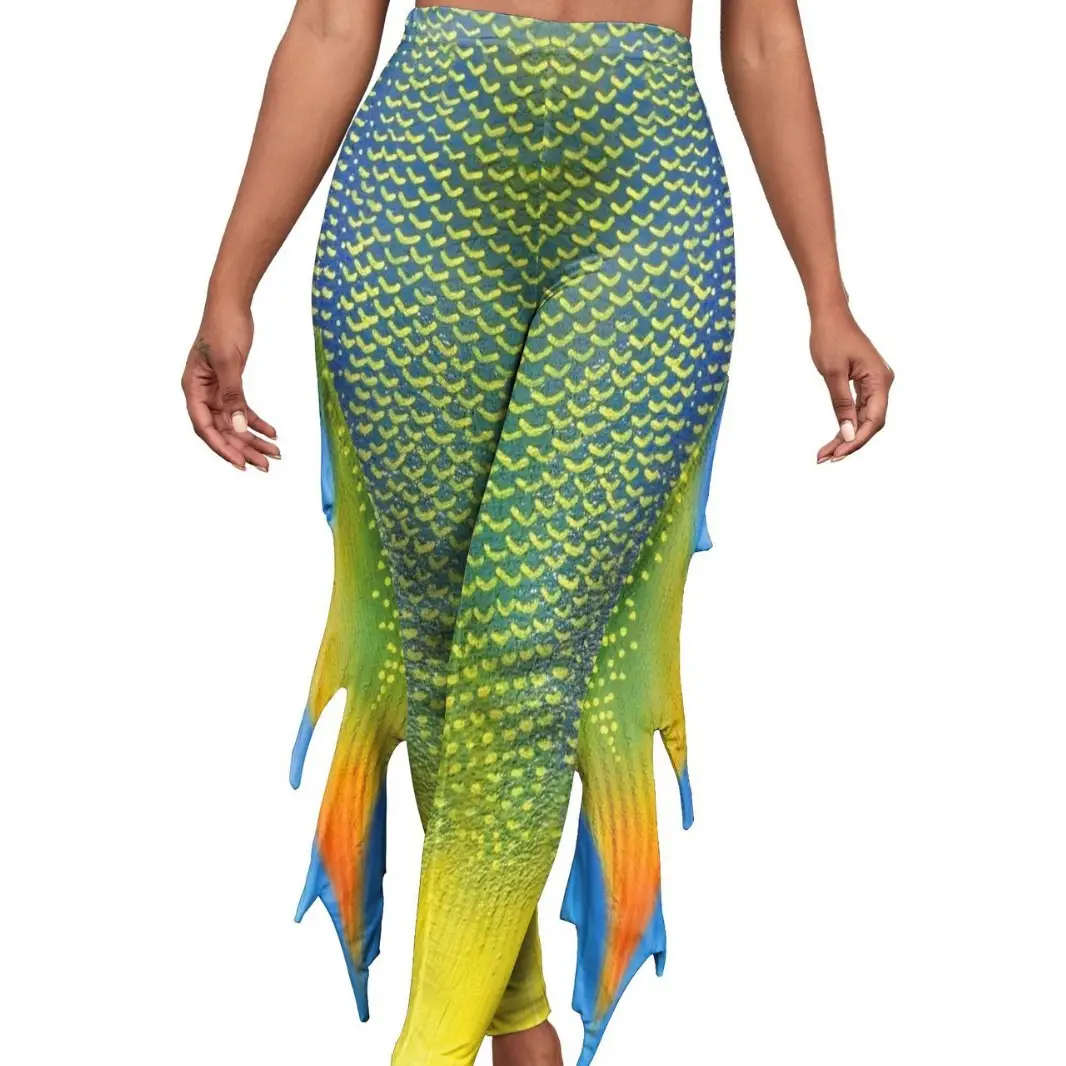 Mermaid Tail Fish Scale Printed Pants for Women - Image 8