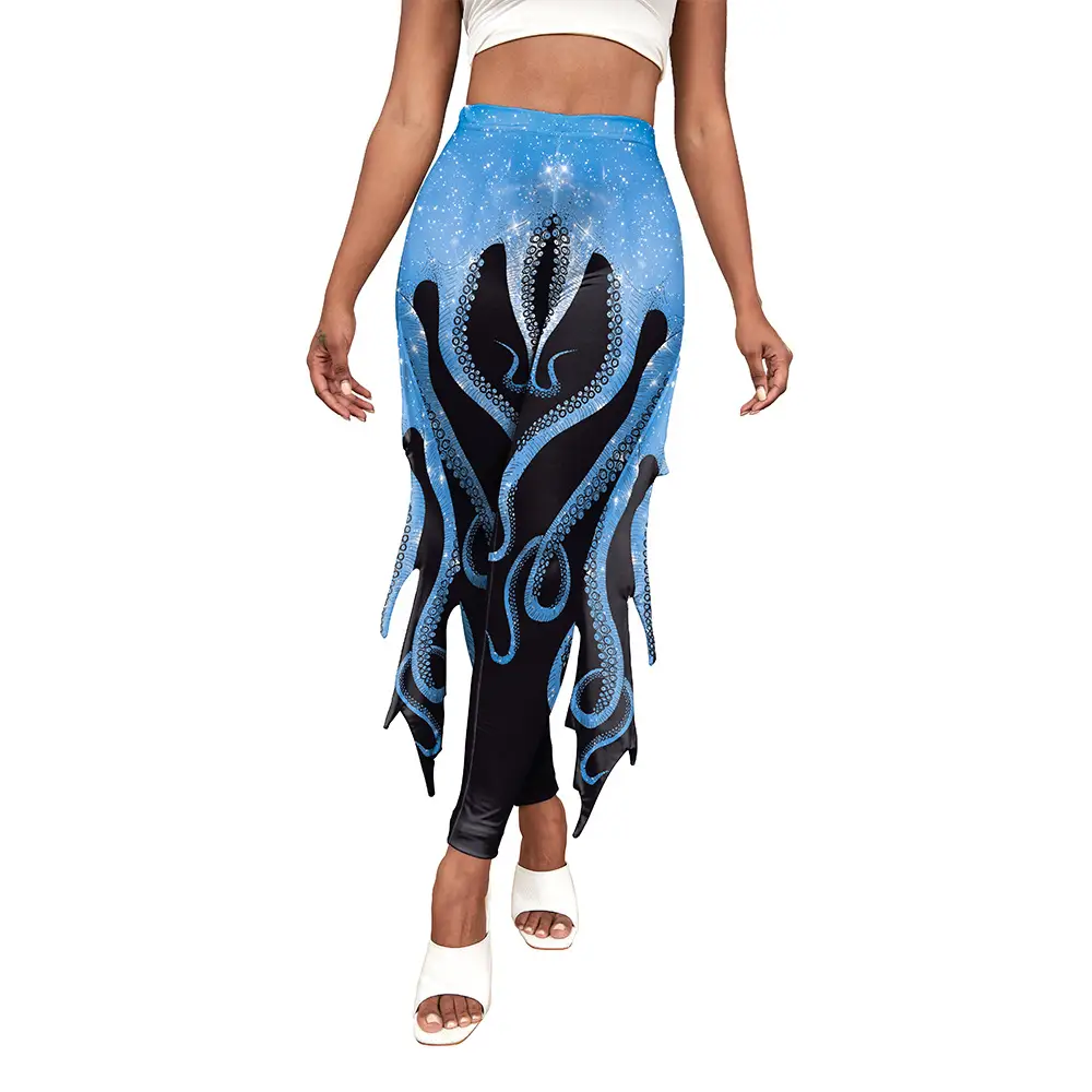 Mermaid Tail Fish Scale Printed Pants for Women - Image 3