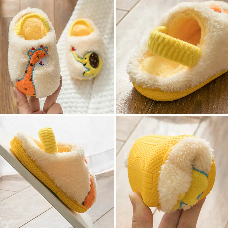 Children's Cotton Slippers Winter New Cartoon Animal Non-Slip Boys' and Girls' Kindergarten Furry Shoes — feature 40