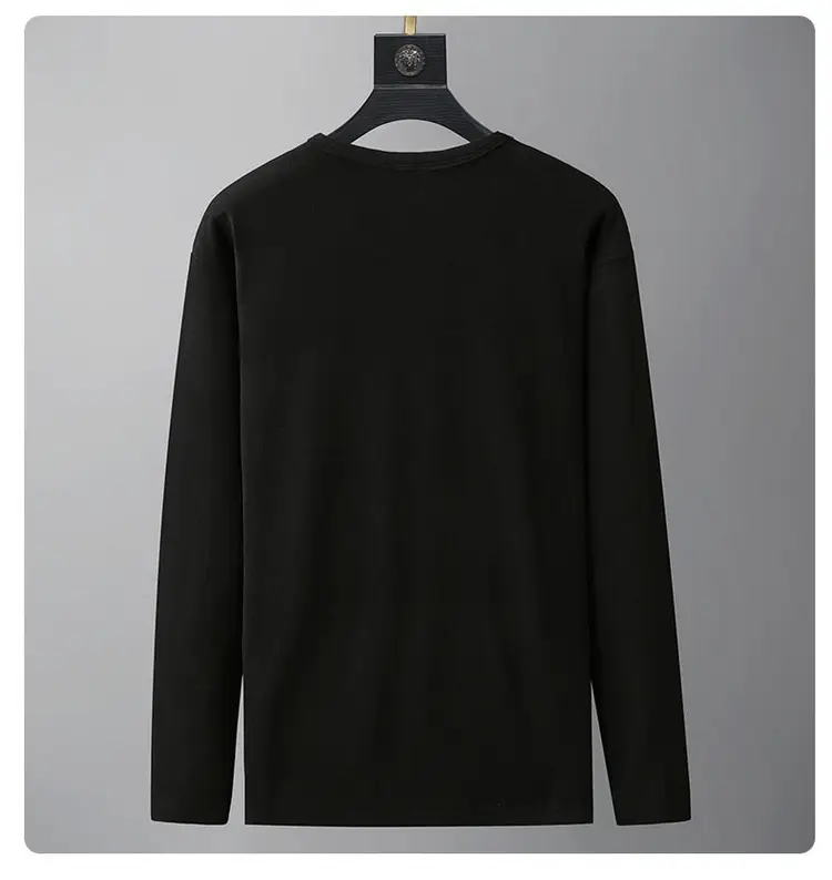 Men's Black Long Sleeve German Velvet Shirt Large — feature 14