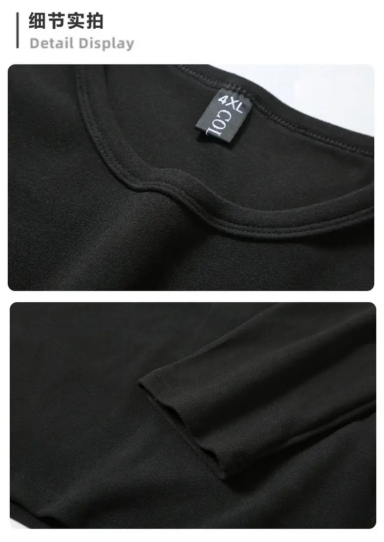 Men's Black Long Sleeve German Velvet Shirt Large — feature 16