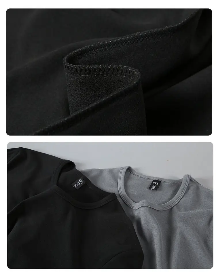 Men's Black Long Sleeve German Velvet Shirt Large — feature 18