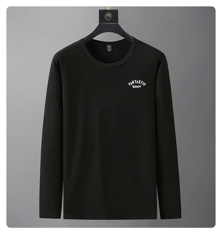 Men's Black Long Sleeve German Velvet Shirt Large — feature 8