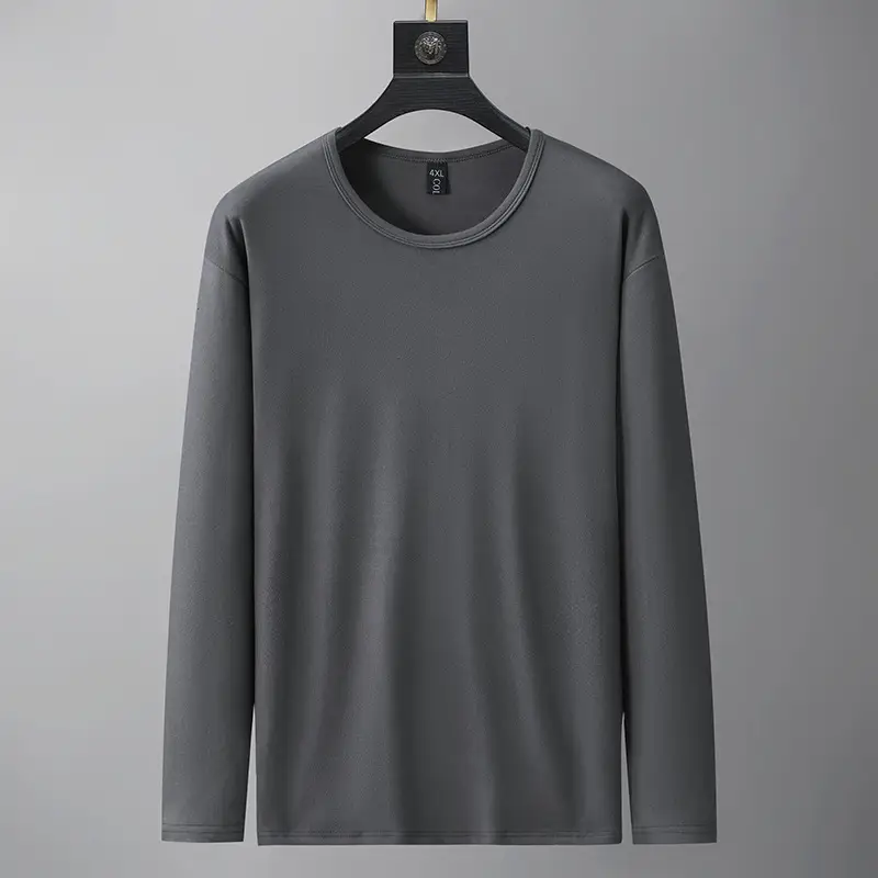 Men's Black Long Sleeve German Velvet Shirt Large - Image 6